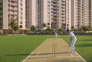 Cricket Pitch at The Living Blueprint At Ganga Legends County
